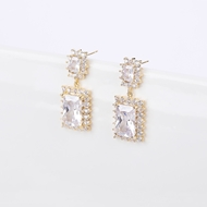 Picture of Stylish Big Gold Plated Dangle Earrings