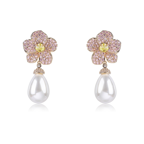 Picture of Recommended Pink Luxury Dangle Earrings from Top Designer