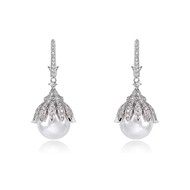 Picture of Best Selling Big White Dangle Earrings