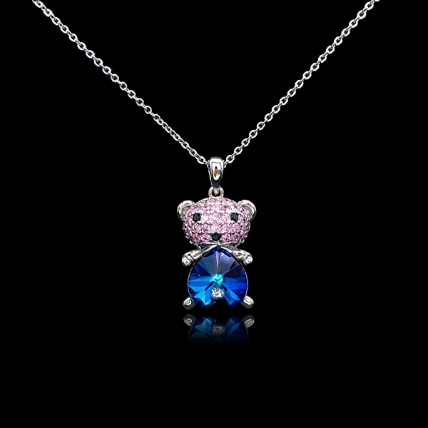 Picture of Trendy Blue Zinc Alloy Pendant Necklace with No-Risk Refund