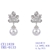 Picture of Inexpensive Platinum Plated White Dangle Earrings for Girlfriend