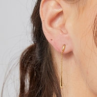 Picture of Hypoallergenic Gold Plated Copper or Brass Dangle Earrings with Easy Return