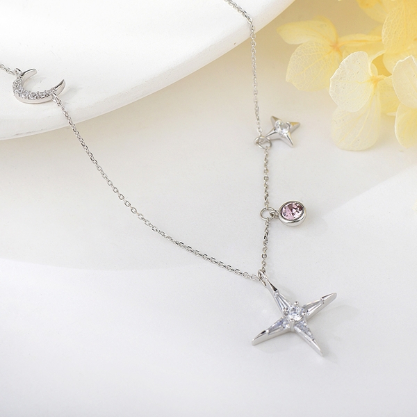 Picture of Star Purple Pendant Necklace with Fast Shipping