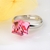 Picture of Good Quality Swarovski Element Pink Adjustable Ring