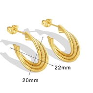 Picture of Attractive Gold Plated Copper or Brass Earrings For Your Occasions