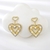 Picture of Love & Heart Gold Plated Dangle Earrings with Beautiful Craftmanship