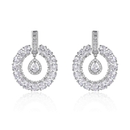 Picture of Great Cubic Zirconia Luxury Dangle Earrings