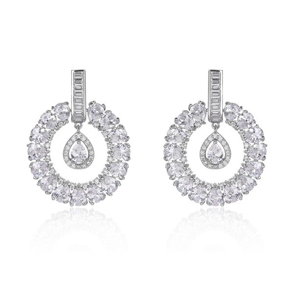 Picture of Great Cubic Zirconia Luxury Dangle Earrings