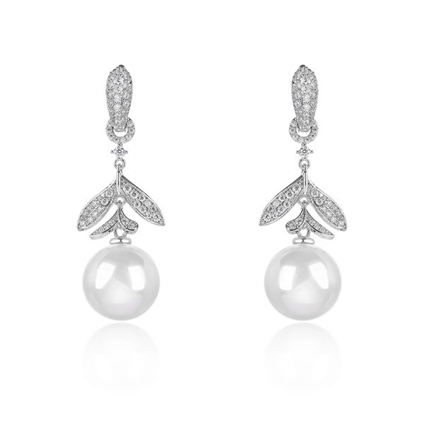 Picture of Famous Big Cubic Zirconia Dangle Earrings