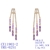 Picture of Irresistible Purple Gold Plated Dangle Earrings For Your Occasions