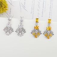 Picture of Fast Selling Yellow Big Dangle Earrings For Your Occasions