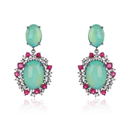 Picture of Distinctive Green Cubic Zirconia Dangle Earrings with Low MOQ