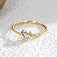 Picture of Designer Gold Plated Love & Heart Fashion Ring with Easy Return