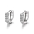 Picture of 999 Sterling Silver Cubic Zirconia Huggie Earrings in Exclusive Design