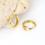 Picture of Designer Gold Plated Cubic Zirconia Huggie Earrings with No-Risk Return