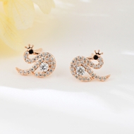 Picture of Delicate swan Stud Earrings in Exclusive Design