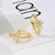 Picture of Hypoallergenic Gold Plated White Clip On Earrings with Easy Return