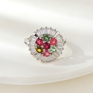 Picture of Charming Colorful 925 Sterling Silver Adjustable Ring As a Gift