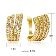 Picture of Small Gold Plated Clip On Earrings Factory Direct Supply