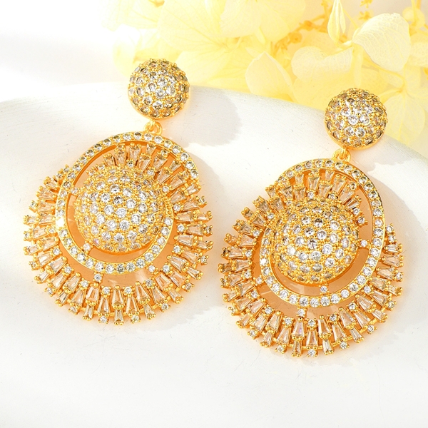 Picture of Sparkly Big White Dangle Earrings