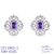 Picture of Pretty Cubic Zirconia Platinum Plated Big Stud Earrings