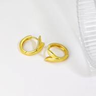 Picture of Distinctive Gold Plated Small Huggie Earrings with Low MOQ