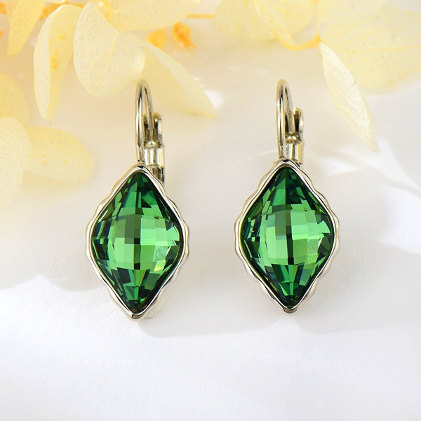 Picture of Best Swarovski Element Platinum Plated Dangle Earrings