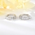 Picture of Nice Cubic Zirconia 925 Sterling Silver Huggie Earrings