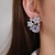 Picture of Flowers & Plants Cubic Zirconia Big Stud Earrings with Beautiful Craftmanship