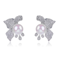 Picture of Origninal Big Platinum Plated Big Stud Earrings