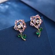 Picture of Impressive Pink Cubic Zirconia Dangle Earrings with Low MOQ