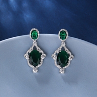 Picture of New Season Green Luxury Dangle Earrings with SGS/ISO Certification