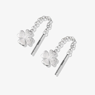 Picture of Sparkly Holiday Flower Small Hoop Earrings