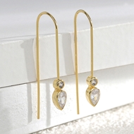Picture of Low Price Copper or Brass White Dangle Earrings from Trust-worthy Supplier