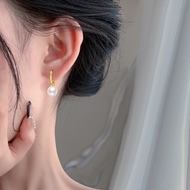 Picture of Attractive Artificial Pearl Party Small Hoop Earrings