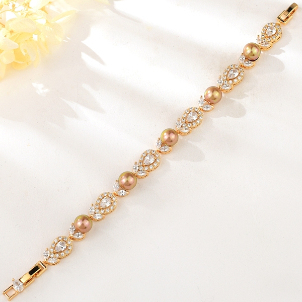 Picture of Good Cubic Zirconia Geometric Fashion Bracelet