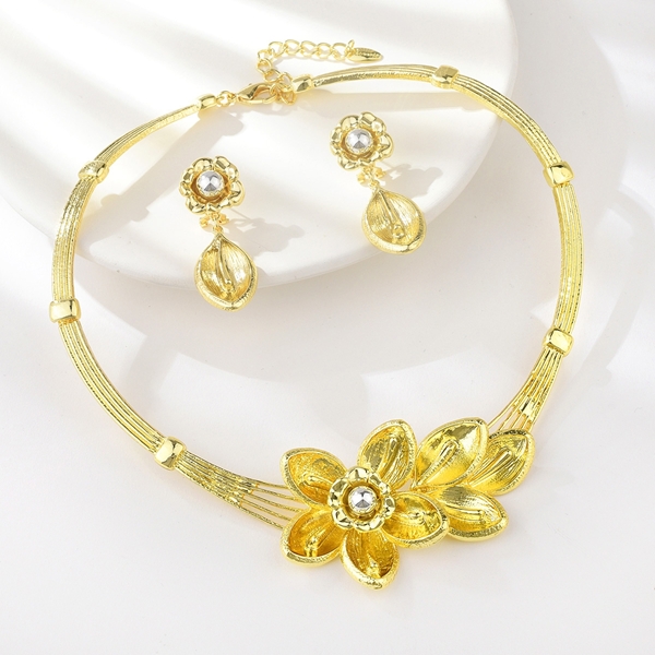 Picture of Pretty Flowers & Plants Zinc Alloy 2 Piece Jewelry Set