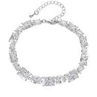 Picture of Distinctive White Platinum Plated Fashion Bracelet with Low MOQ