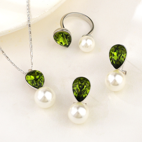 Picture of Popular Swarovski Element Geometric 3 Piece Jewelry Set