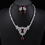 Picture of Origninal Flowers & Plants Platinum Plated 2 Piece Jewelry Set